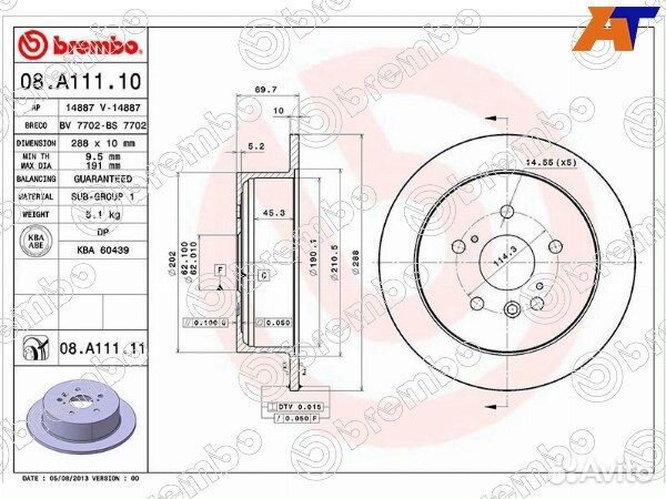 Диск тормозной lexus RX300