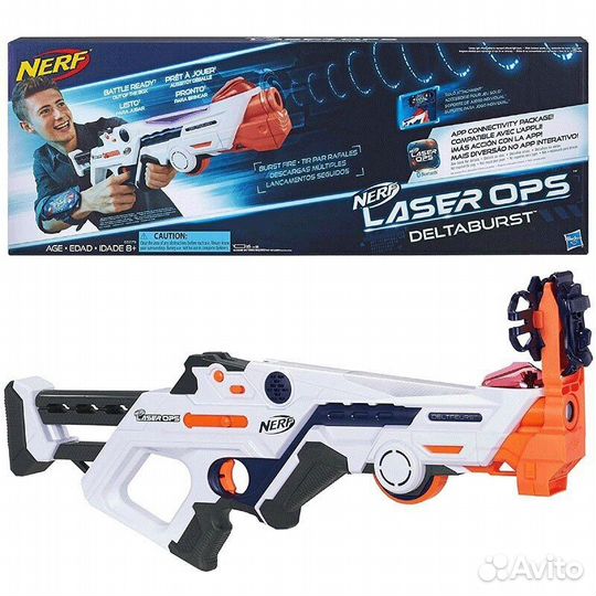 Бластер Нёрф с аксессуарами Лазер Дельтабёрст nerf