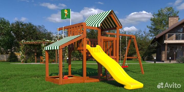 Детская площадка Савушка TooSun3 Plus с песочницей