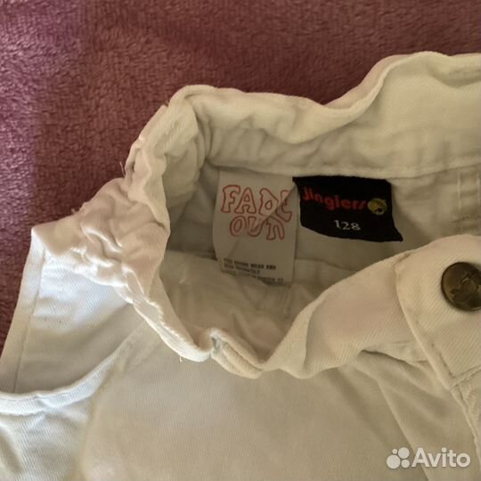 Белые джинсы для мальчика и девочки