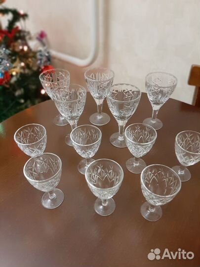 Хрустальные бокалы фужеры рюмки