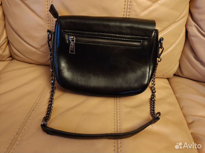 Сумка натуральная кожа чёрная