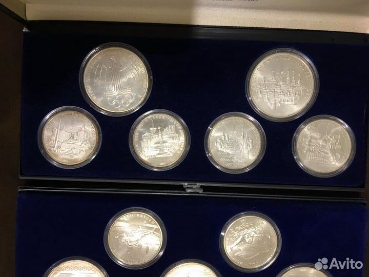 Набор монет Олимпиада 80 серебро
