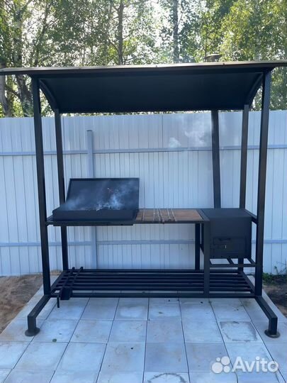 Мангал с крышей