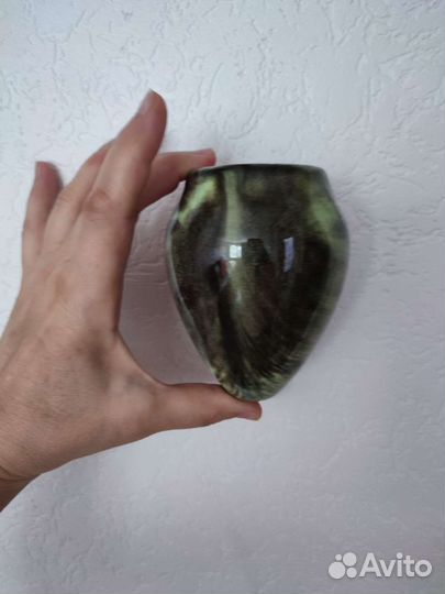 Кашпо настенное обливная керамика
