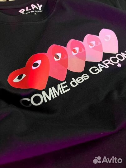 Футболка comme des garcon черная