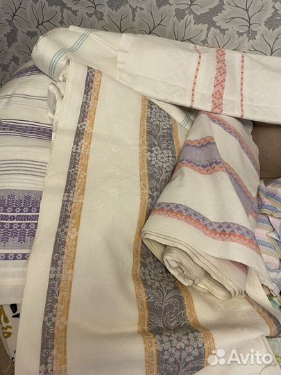 Ткань лен СССР на полотенца