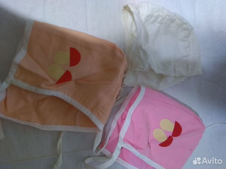 Детские чепчики 3шт