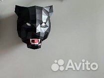 Черная пантера полигональная фигура обмен