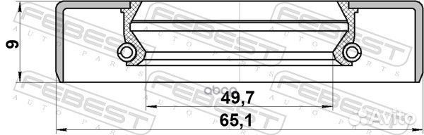 Сальник ступицы колеса зад прав лев Febest 1863