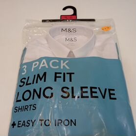 Новые школьные рубашки slim Marks&Spencer 140