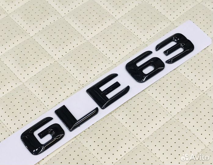 Шильдик GLE63 черный глянец на Мерседес