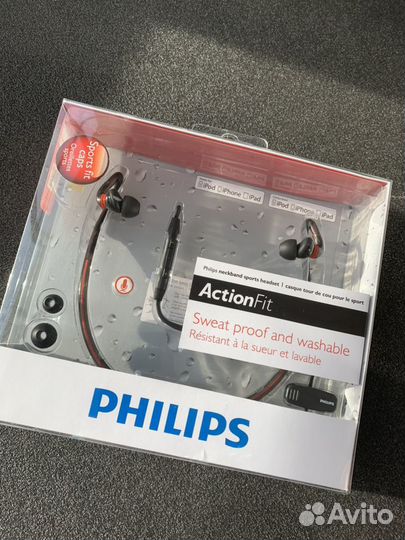 Наушники проводные philips actionfit shq4017