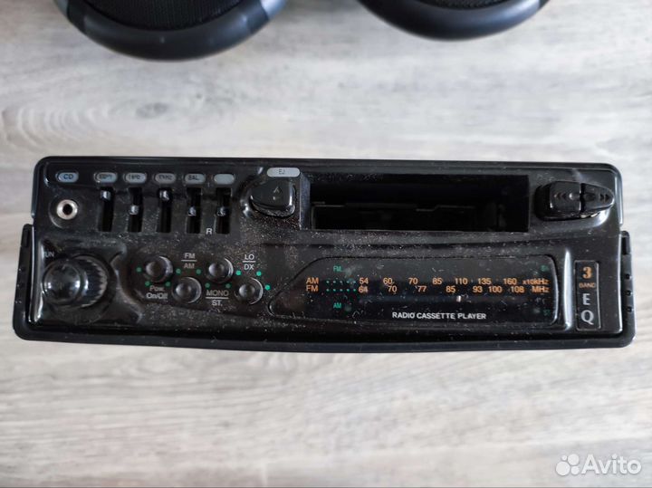 Авто акустика + кассетная магнитола