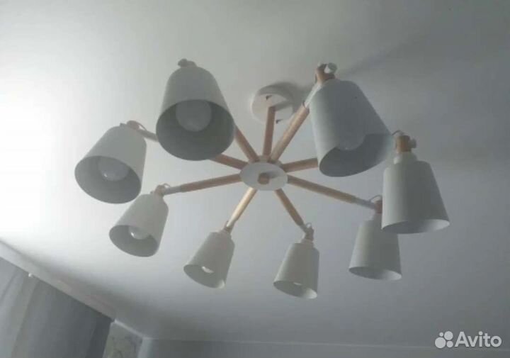 Люстра сканди белая/серая