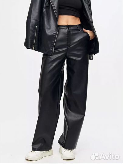 Кожаные брюки женские