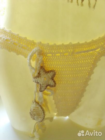 Вязаный раздельный купальник 44р