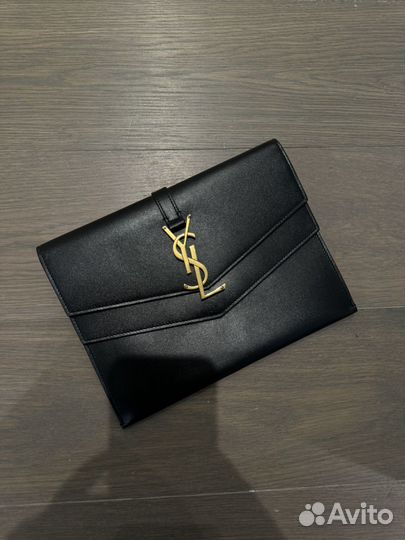 Сумка клатч Saint laurent черная женская