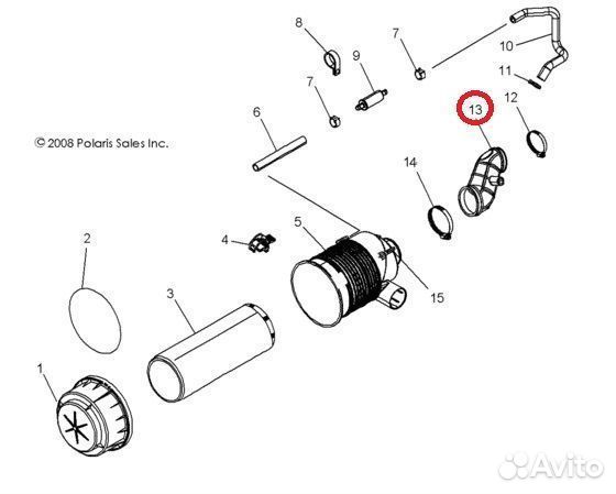 Патрубок карбюратора Polaris 5413609
