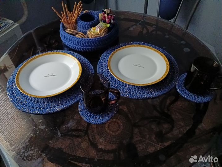 Салфетки на стол круглые