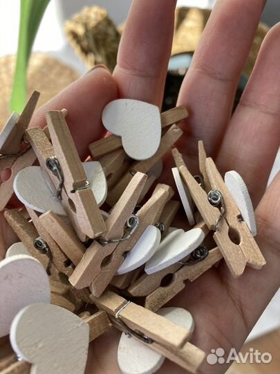 Прищепки деревянные decor