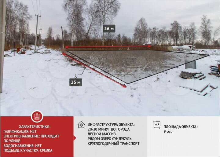 Участок 9 сот. (СНТ, ДНП)