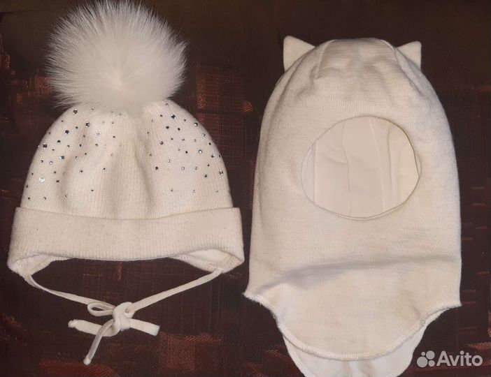 Шапка шлем для девочки зима 48-50