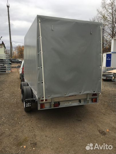 Прицеп с трапом и евро тентом мзса 817731.012