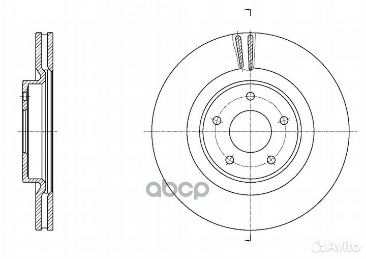 Диск тормозной передний l50 r52 GR21552 gbrake