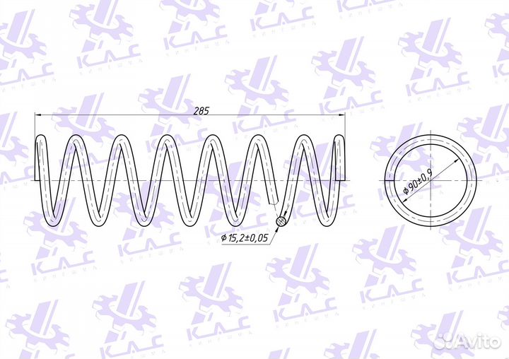 Пружина (2 шт.) передней подвески Нива LADA 4х4