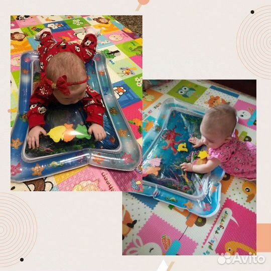 Развивающий водный коврик новый