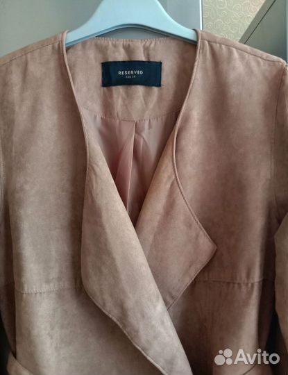 Кардиган, пальто под замшу 40-42