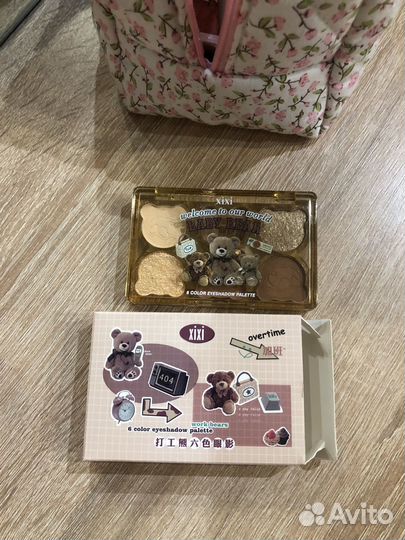 Палетка нюдовых теней xixi baby bear новая