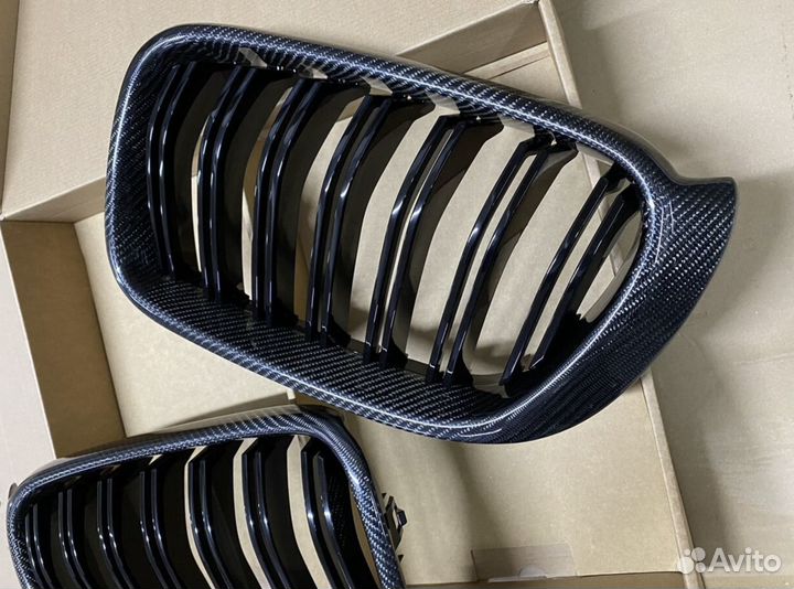 BMW F25 F26 рест, решетка радиатора М, карбон