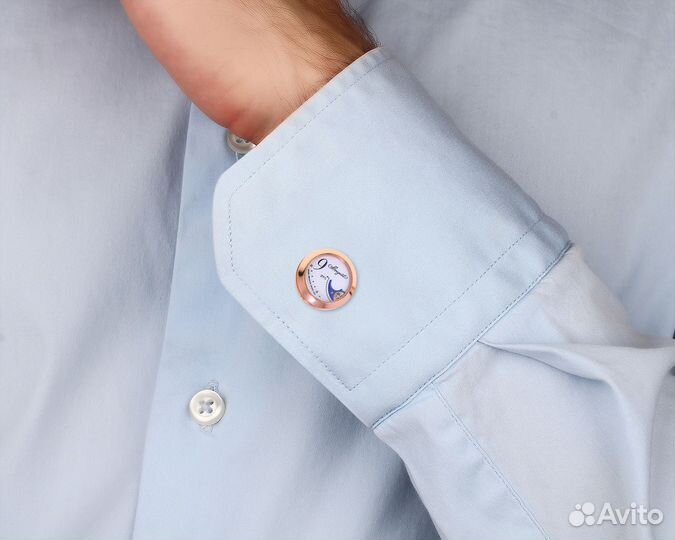 Золотые запонки Breguet Classique Email Grand Feu