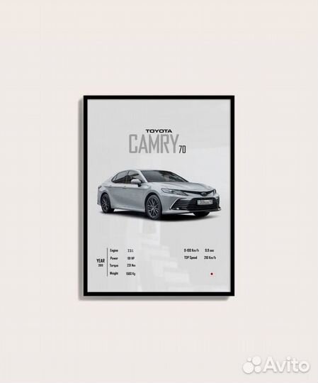 Постер с автомобилем