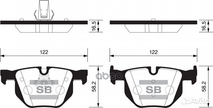 SP2157 колодки дисковые зад. BMW E60 2.0i-4.5i