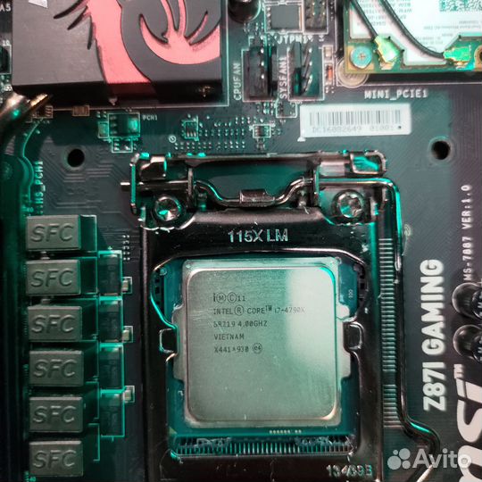 Материнская плата с процессором, оперативкой и ssd