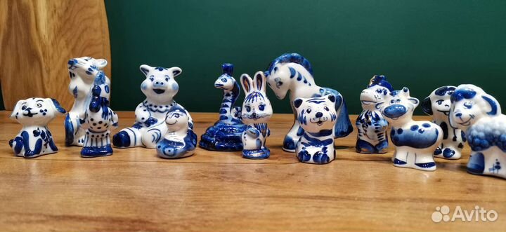 Гжель - фигурки животных