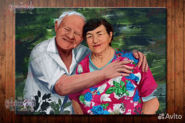 Картина по фото, портрет на холсте на заказ крд