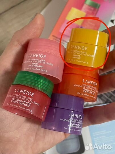 Laneige маска для губ (манго)