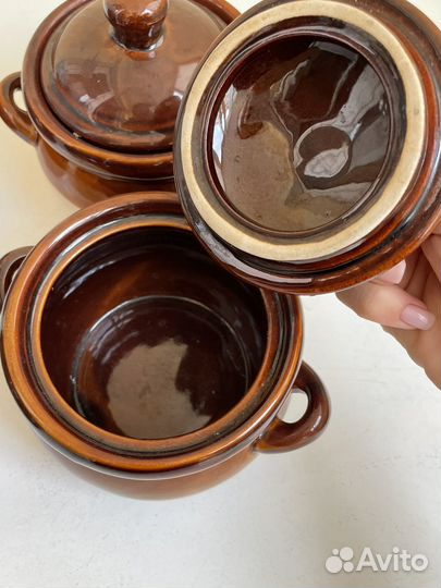 Горшок для запекания глиняный