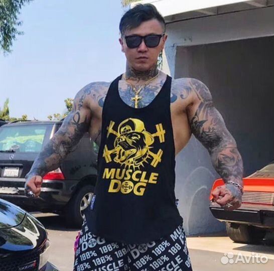 Спортивная майка борцовка Muscle Dog