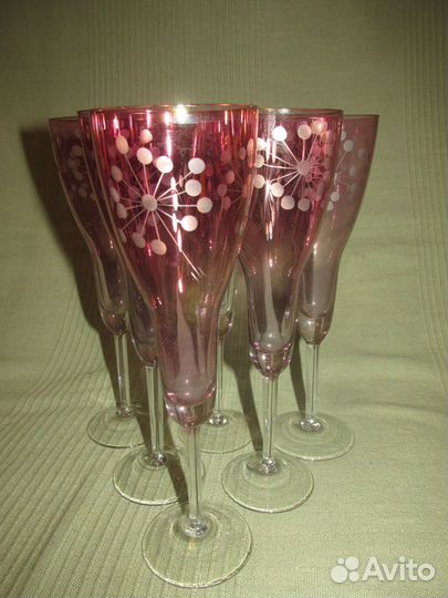 Фужеры Одуванчик.Завод кдо1. Коллекционные