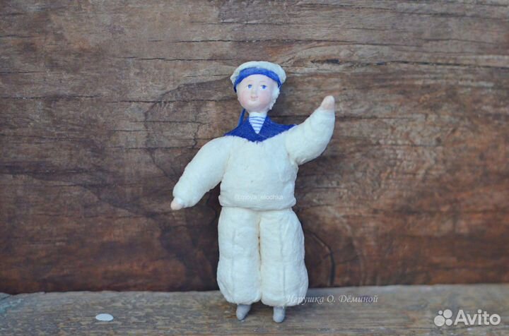 Ватная игрушка в стиле советских елочных игрушек