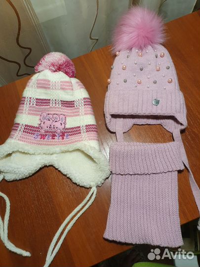 Комплект шапка и снуд для девочки