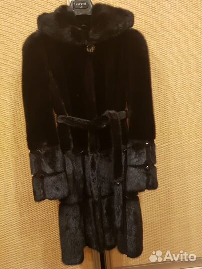 Шуба норковая 46 48 черная