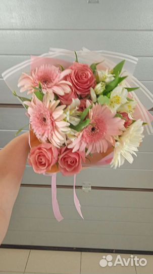 Букет герберы розы