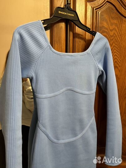 Платье женское голубое