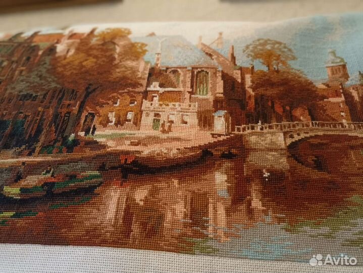Картина вышитая крестиком ручная работа